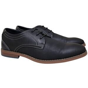 Reserved Footwear Men Brennan Plain Toe Derby Oxfords Size US 11 Black